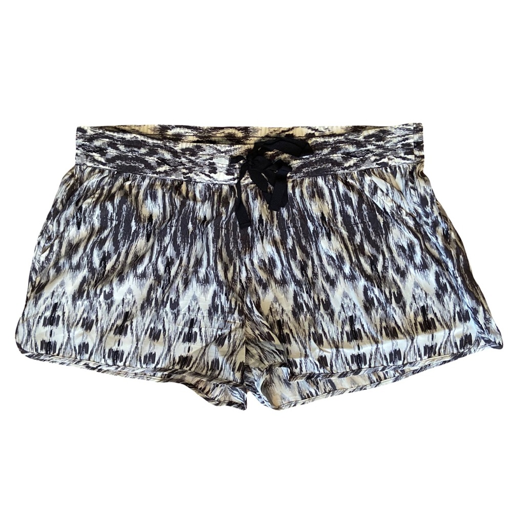 Black, White, and Gray Silk Joie Shorts in Size Medium